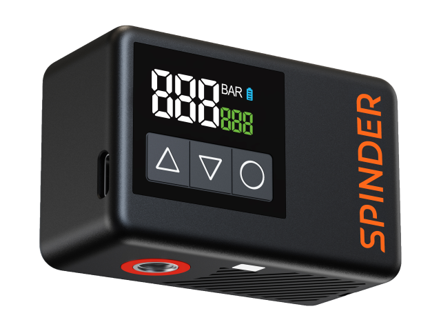 SPINDER Mini Akku-Kompressor – kompakt, leistungsstark, bis 8,2 bar